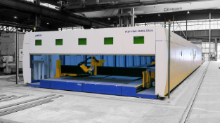 CNC-Laserschneidanlage zur Bearbeitung von Bauteilen
