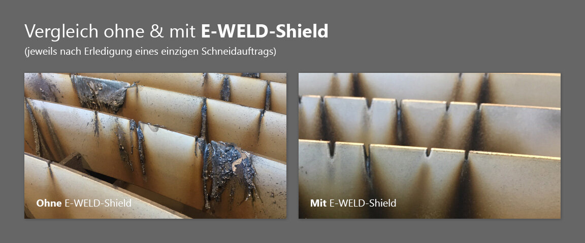 Vergleich ohne & mit E-WELD-Shield