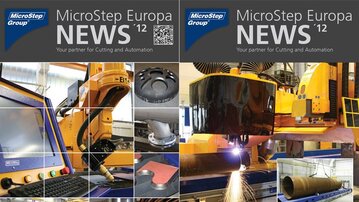 Neueste Ausgabe der MicroStep Europa NEWS, Fachmagazin vom Schneidanlagen-Hersteller