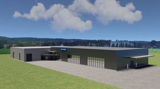 Neues Logistikzentrum mit Showroom und Büroräumen