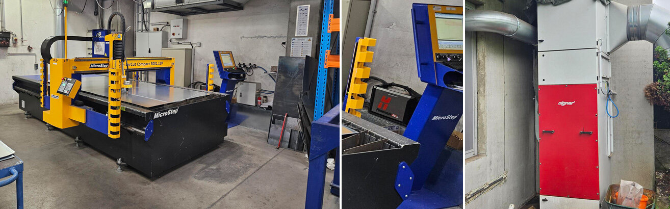 MicroStep CNC-Plasmaschneidanlage MasterCut Compact 3001.15P mit Powermax 45 XP